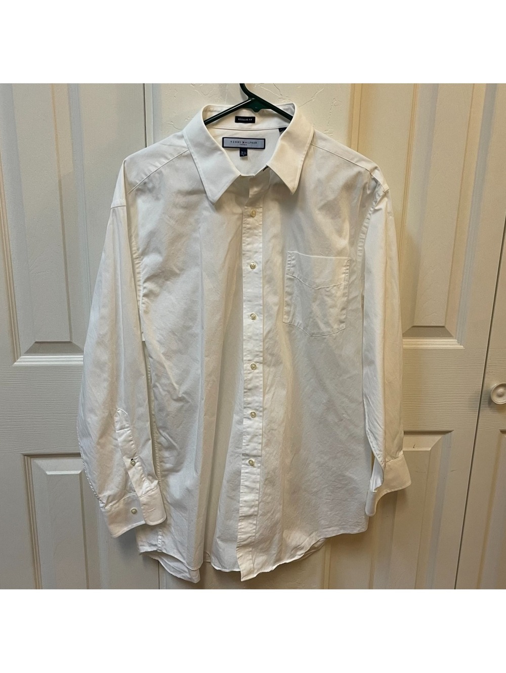 Tommy Hilfiger Ithaca Men's White Button-Down Dress Shirt - Size 16 1/2 (32-33)